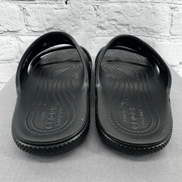 Crocs Classic Slide Sandals Men's Size 5 Women's 7 Black - Image 4