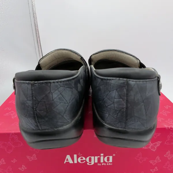 Alegria Keli Sketchy Leather Slip On Professional Shoes Grey Black Women 41 10.5 - Image 4