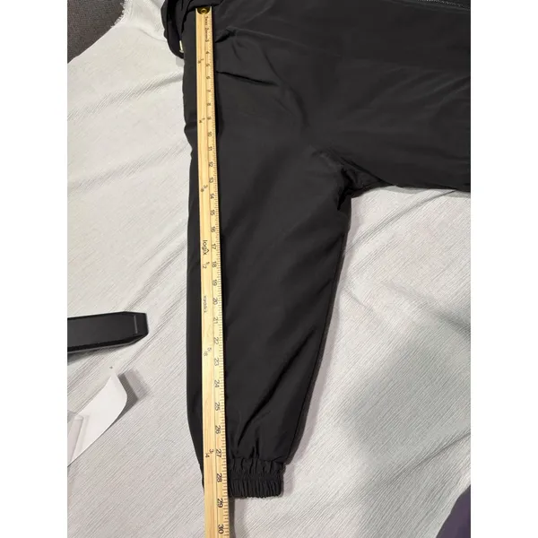 Towne from London Fog Black Hooded Parka Jacket Large Regular Full Zip Coat - Image 11