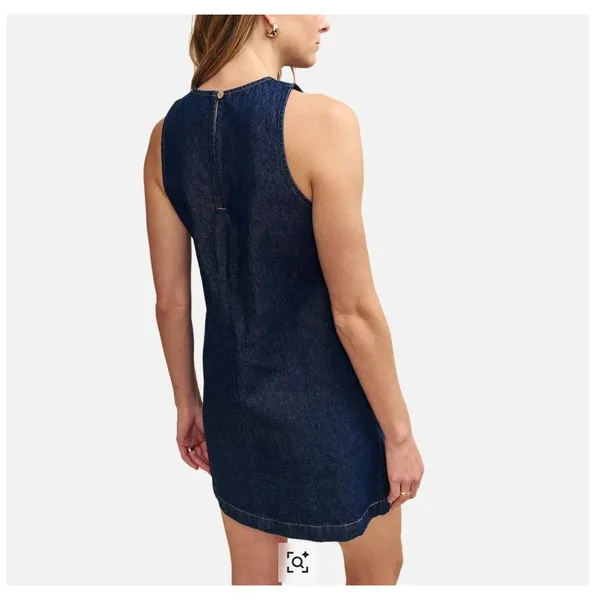 Nobody’s Child Palermo Racer Denim Dress Blue Sleeveless Mini Size 6 - Image 10