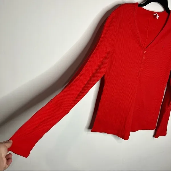 ZYIA active red waffle knit top long sleeve size‎ XL - Image 3