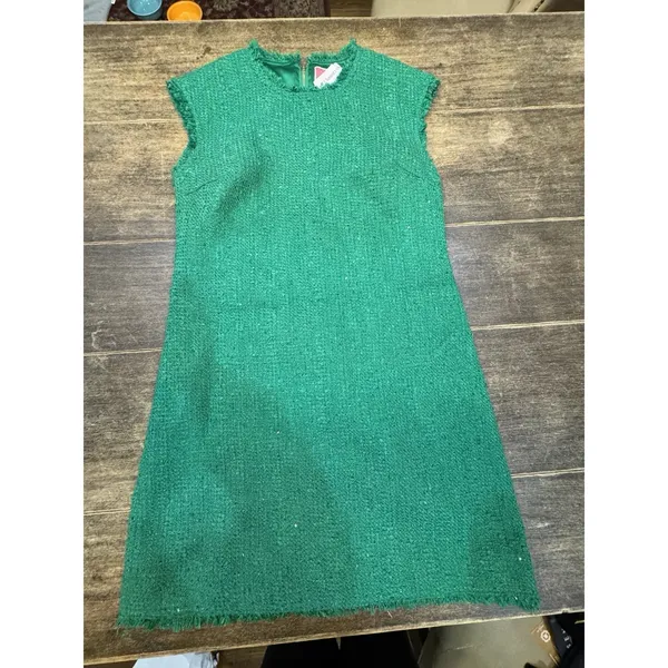 Kate Spade New York sequin tweed shift dress‎ in Plaza green Size 10 - Image 3