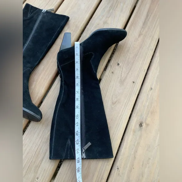 Women’s genuine suede leather boots 🖤🖤 Black Size 8 - Image 5