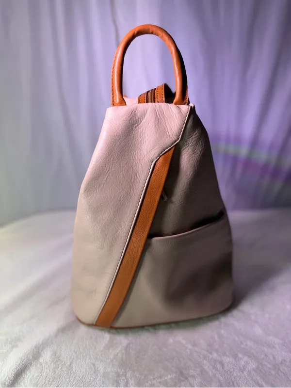 Everyday Neutral Tan Backpack Tote for Women - Casual City Bag - Image 7