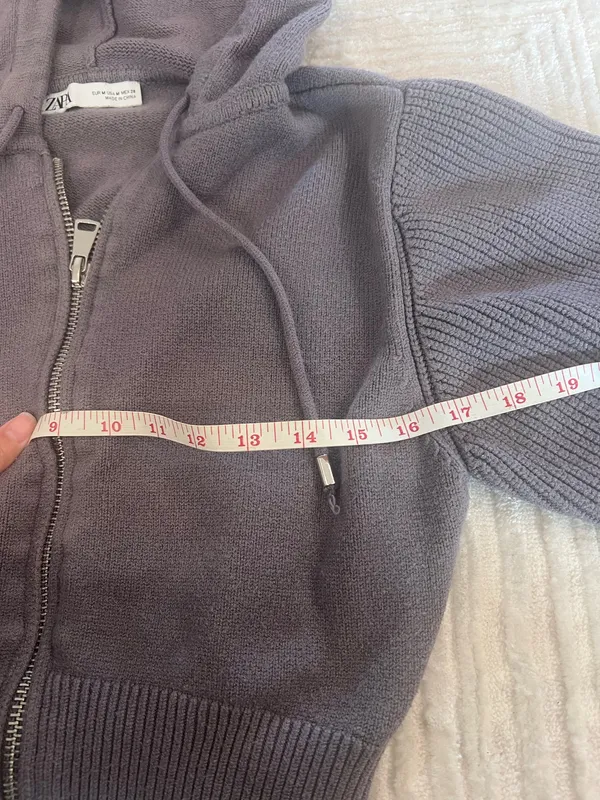 Zara HOODED KNIT CARDIGAN - Image 5