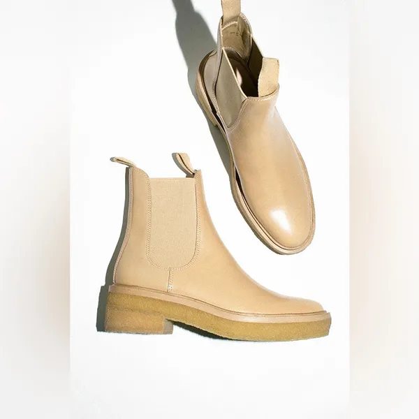 Loeffler Randall Raquel Khaki Crepe‎ Sole Chelsea Boot Womens Size 5.5 - Image 2