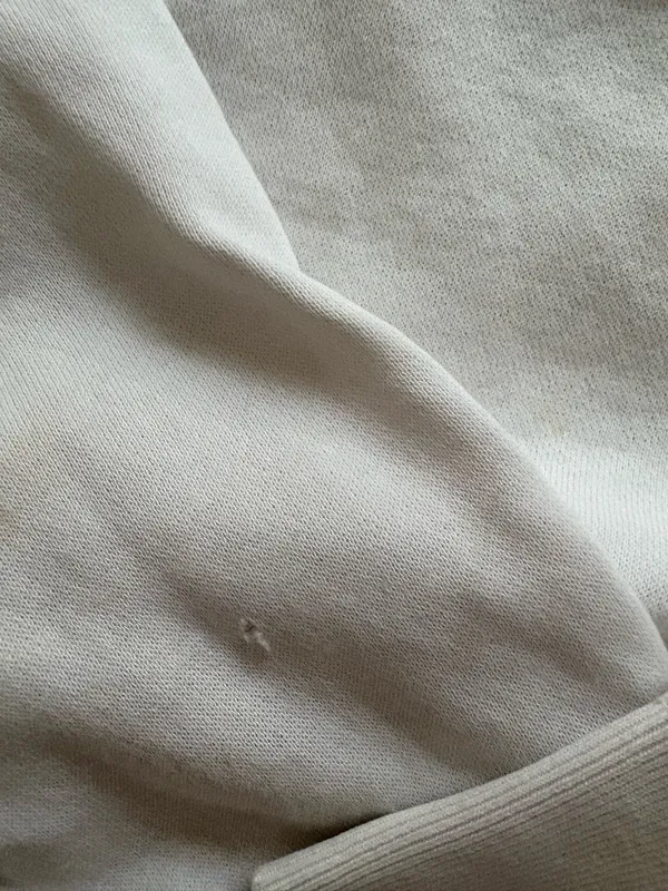 Aeropostale white hoodie size small so cute and comfy just trying to declutter There are 2 small holes on each arm as pictured - Image 6