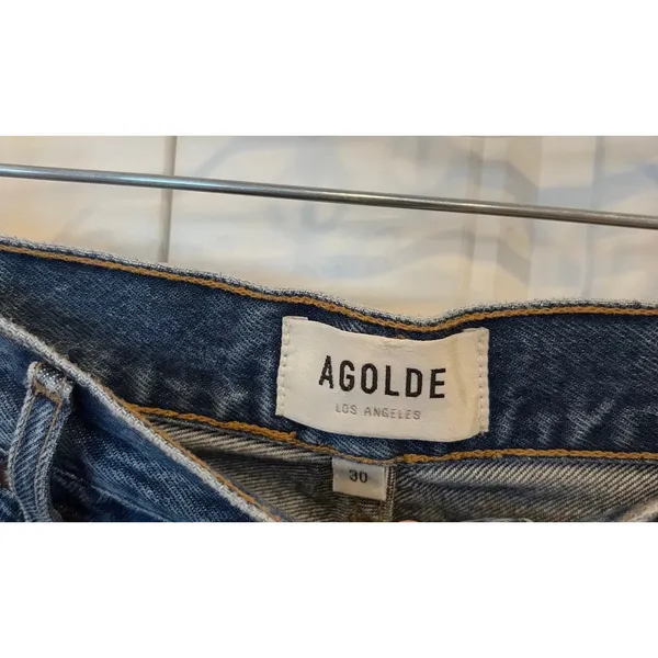 Agolde Riley High Rise Straight‎ Crop Jeans Size 30 - Image 6