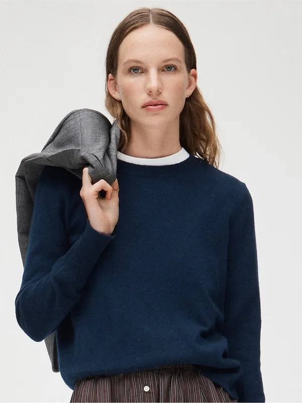J. Crew Cashmere classic-fit crewneck sweater in Navy Blue Size XXS NWT - Image 5