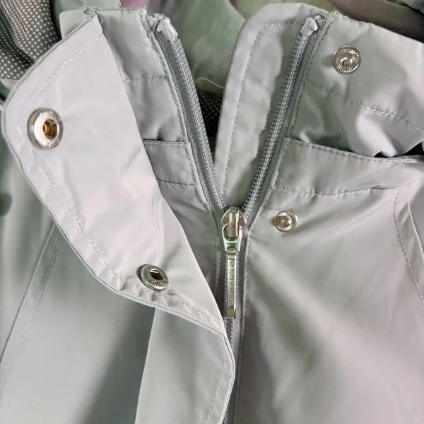 NWT WEATHERPROOF Women's Hooded Rain Coat Anorak-Style Jacket in Grey, 2X - Image 5