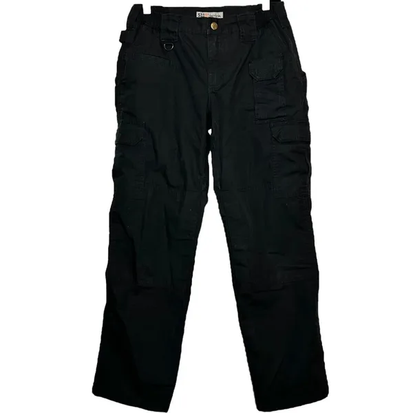 5.11 Tactical Taclite Pro Pants 30" Cargo Ripstop Mid Pockets Straight Black 6R - Image 2