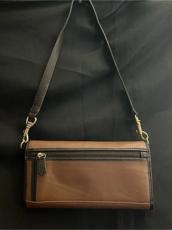 Stone Mountain Brown & Dark Brown Shoulder Clutch Bag - Image 2