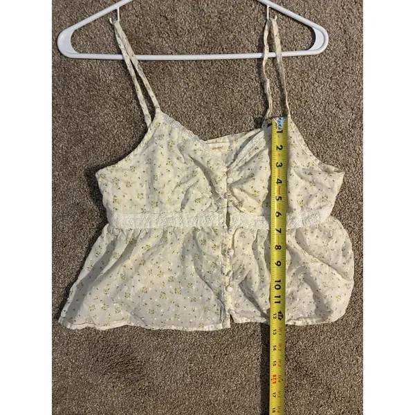 Passport Yellow floral babydoll top floral y2k vintage whimsical tween L - Image 4