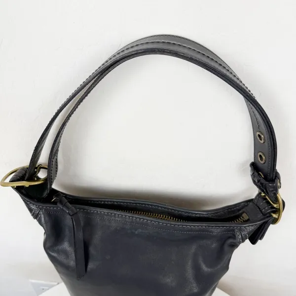 Coach Vintage Bleecker Tattersall Duffle Bucket Bag 11422 Black - Image 4