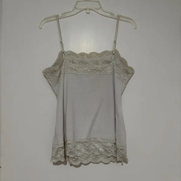 Cato Cami Tank Top with Lace Trim Boho Feminine M Y2K Going Out Spaghetti Strap - Image 6