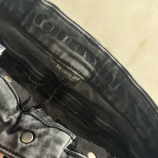 American Eagle Outfitters High Rise Black Jeans Lu(x)e Skinny Jeans Size 000 - Image 2