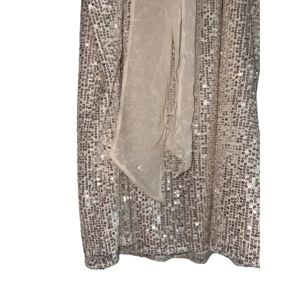 Calvin Klein‎ Sequin Dress Halter Neck Sleeveless Party Sparkle Size S - Image 8