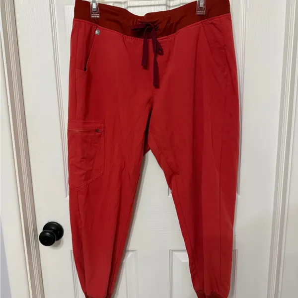 FIGS Clay red‎ Zamora large petite Jogger Scrub Pants - Image 2