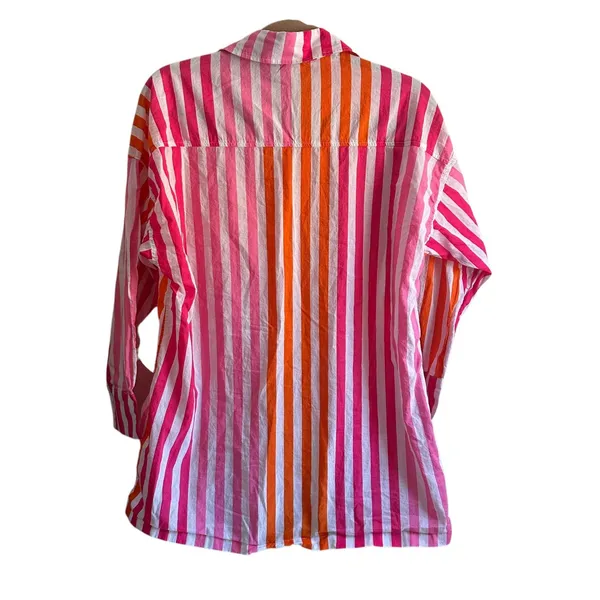 BEACH RIOT Alexa Top Sunset Stripe Button Down Small/Medium‎ - Image 5