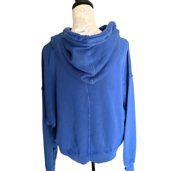 NWT FREE‎ PEOPLE | We The Free of a Feather Hoodie Mazarine Blue Small - Image 11