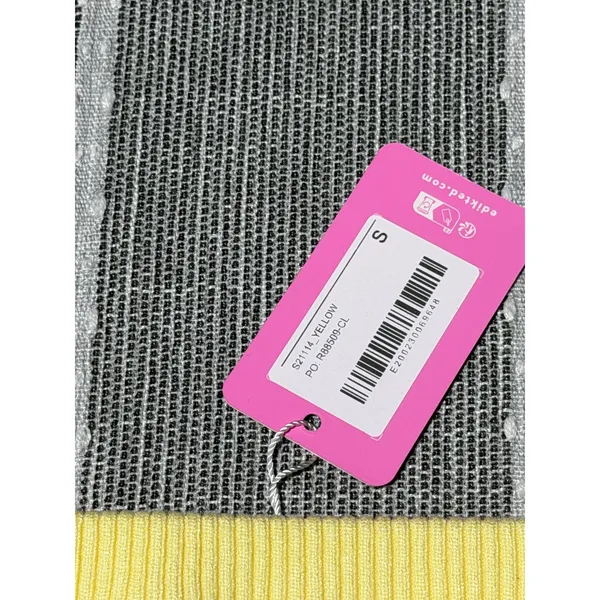 Edikted Yellow Knit Tube Top Strapless Ribbed Hem Size Small S21114-YELLOW‎ - Image 6