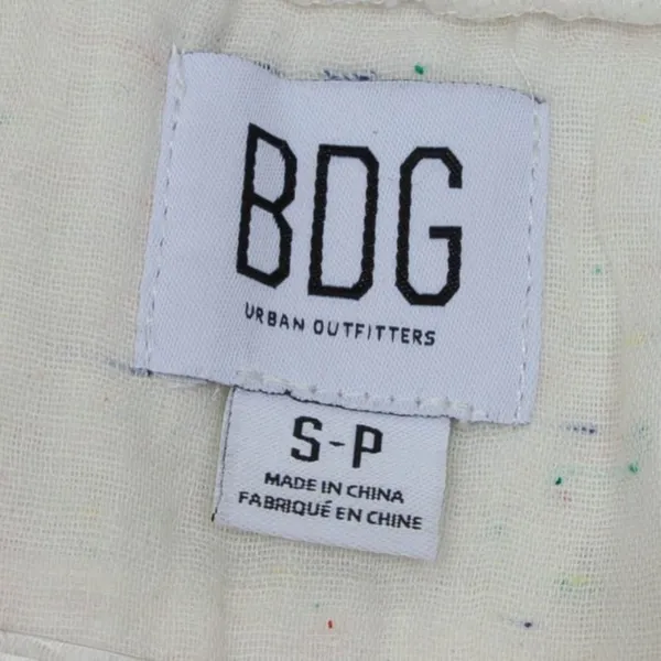 Urban Outfitters BDG Womens Sleeveless Speckled Crop Tank‎ Top Size S White Slit - Image 4