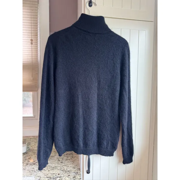 Charter Club Luxury Cashmere Turtleneck Sweater Women M Black Pullover - Image 3