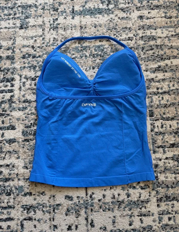 Dfyne Eletric Blue Strappy Halter Top - Image 2