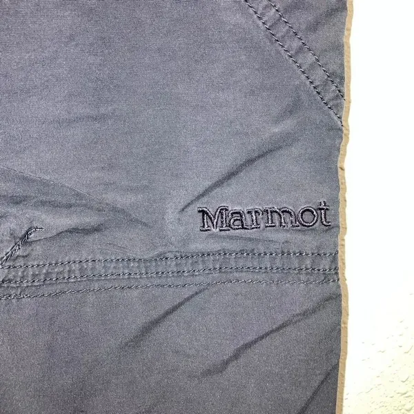 Marmot Charcoal Grey Convertible Hiking Pants size 8 outdoors Gorpcore rain resi - Image 10