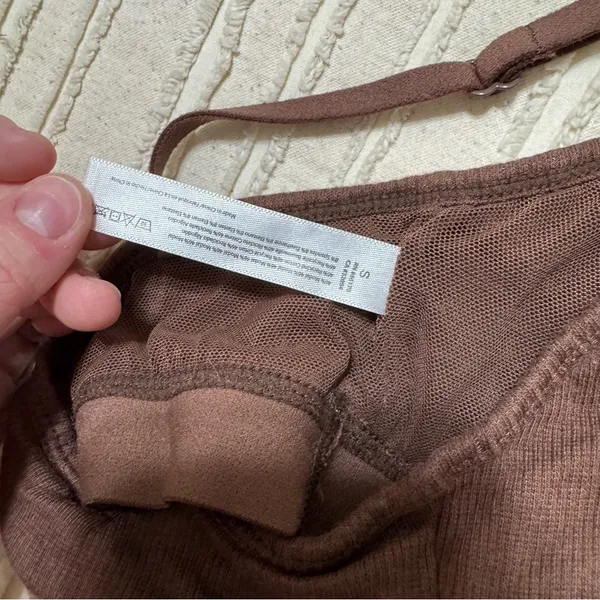Urban Outfitters Out From Under Logo Band Ribbed Scoop Bralette - Image 4