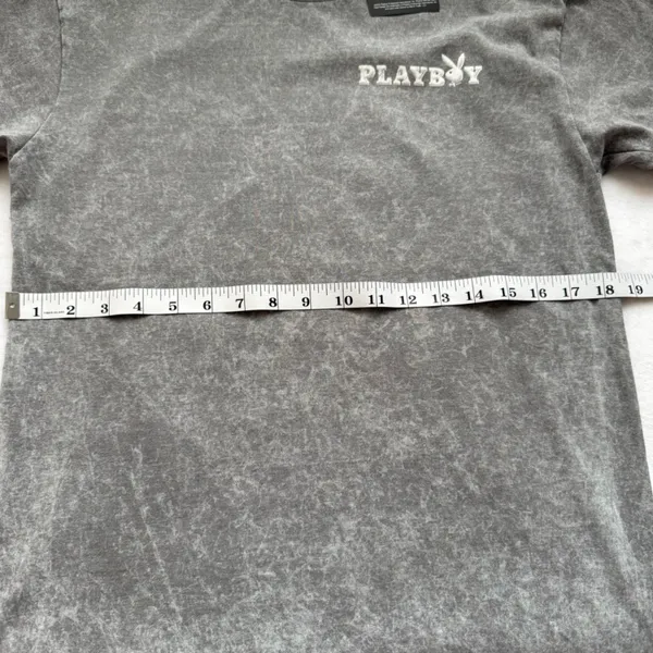 New unisex Playboy gray Tshirt size medium - Image 3