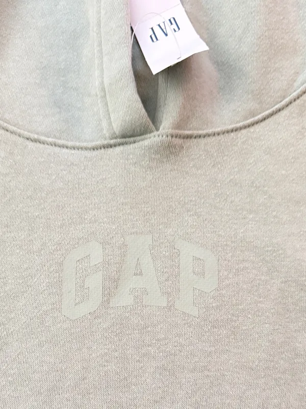 Gap Mini Logo Hoodie Relaxed Cropped hoodie desert sage green XS - Image 2