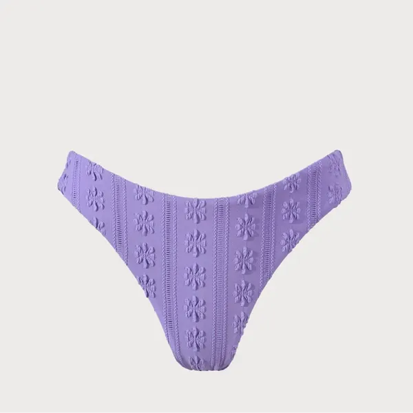 Berlook Purple Jacquard Front Drawstring Bikini Set Size M - Image 6