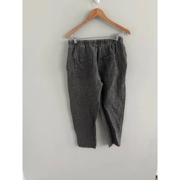 Zara Linen Drawstring Pull On‎ Pants Size Small - Image 4