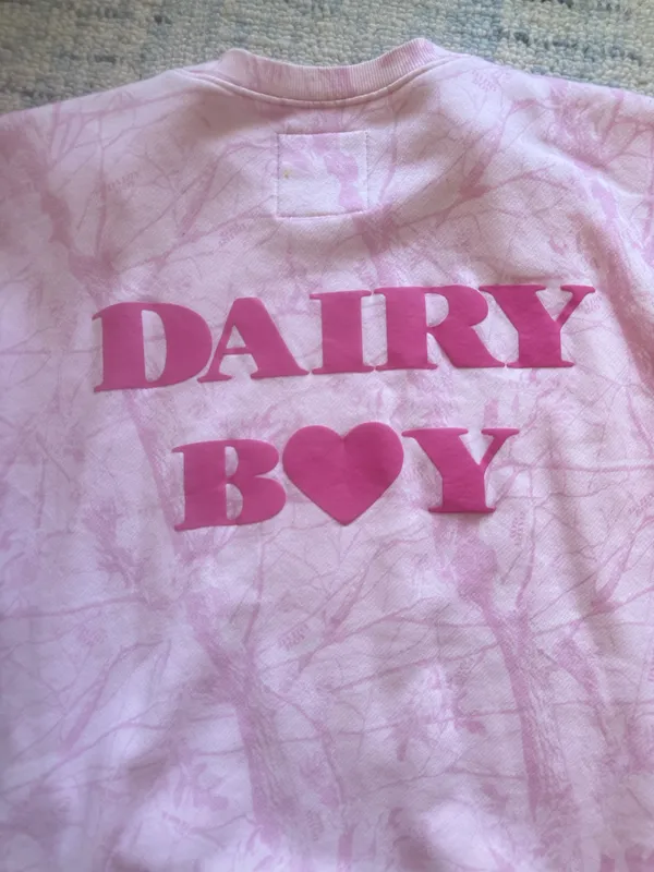 Dairy boy pink camo crewneck - Image 4