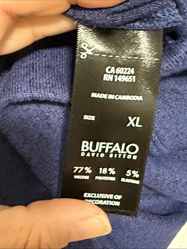 Buffalo David Bitton Crewneck Pullover in Blue Size XL - Image 6