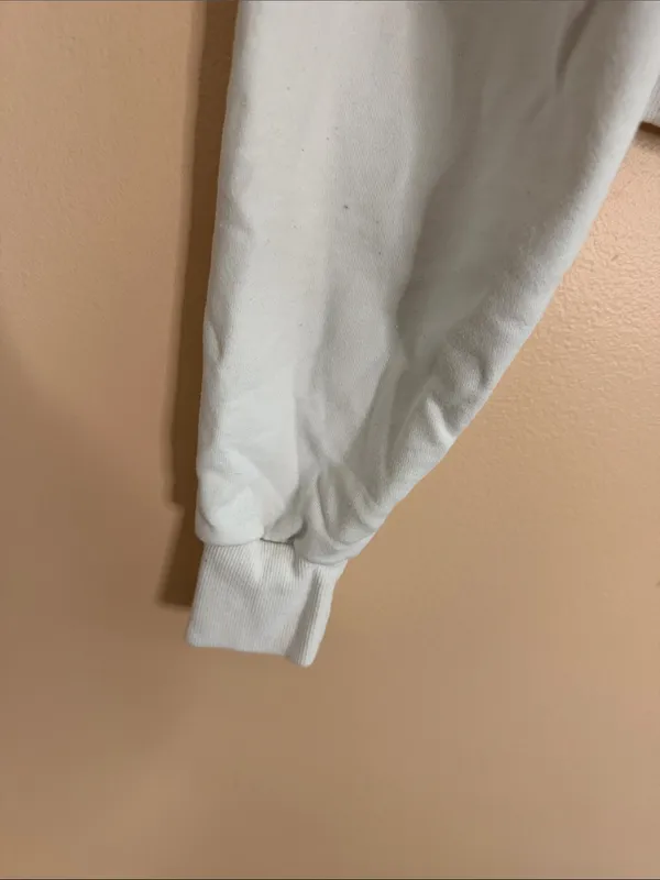 Garage White Cropped Zip Hoodie with Hood - Image 4