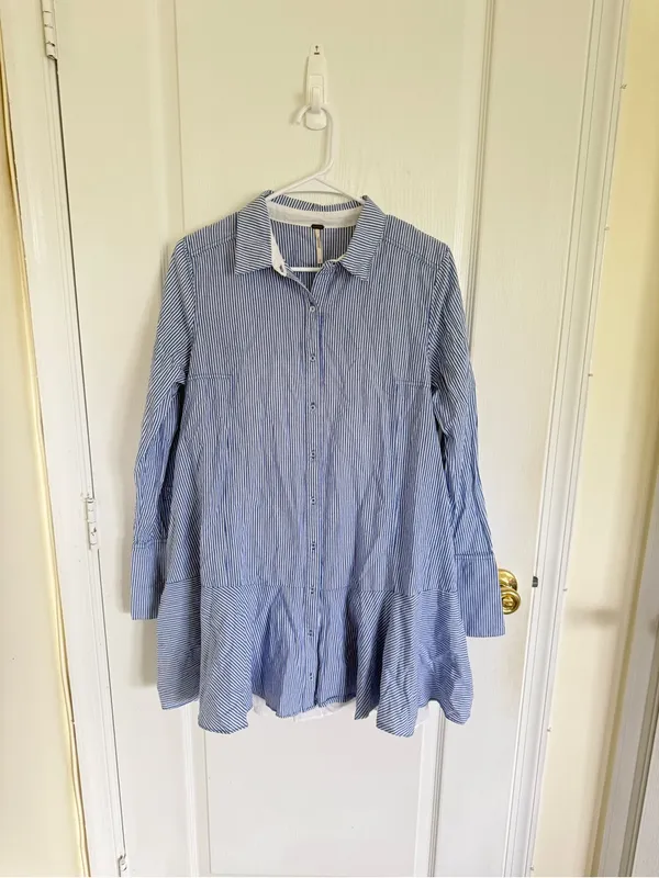 Free People All For You Striped Shirt Dress - Image 4