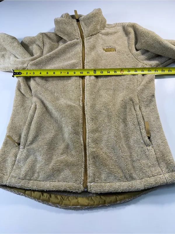 The North Face Women's Gold and Tan Teddy Fleece Jacket - Image 4