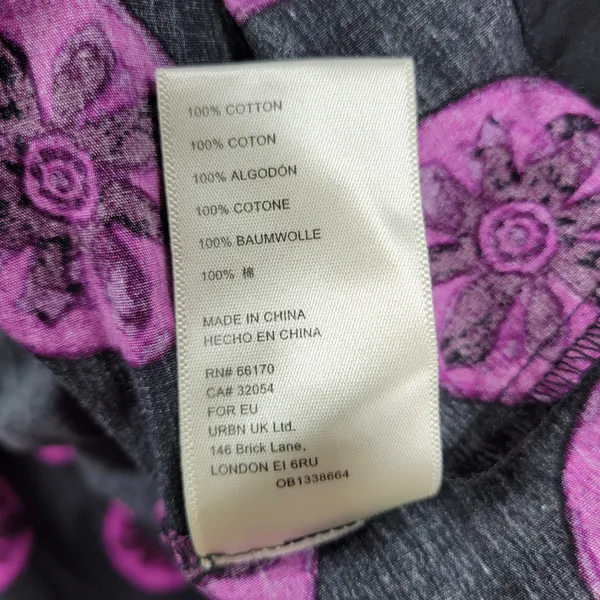 Free People Leanna Dress Womens M Black‎ Purple Bandeau Summer Boho Empire - Image 4