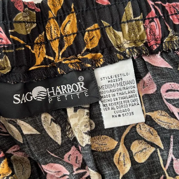 Vintage Sag Harbor Floral Print Midi Skirt Size Medium - Image 5
