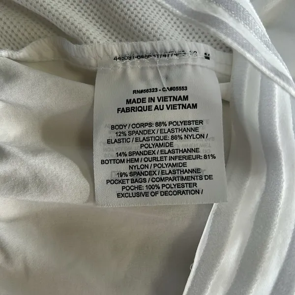 Nike White Athletic Shorts Moisture-Wicking Elastic Waistband - Image 7