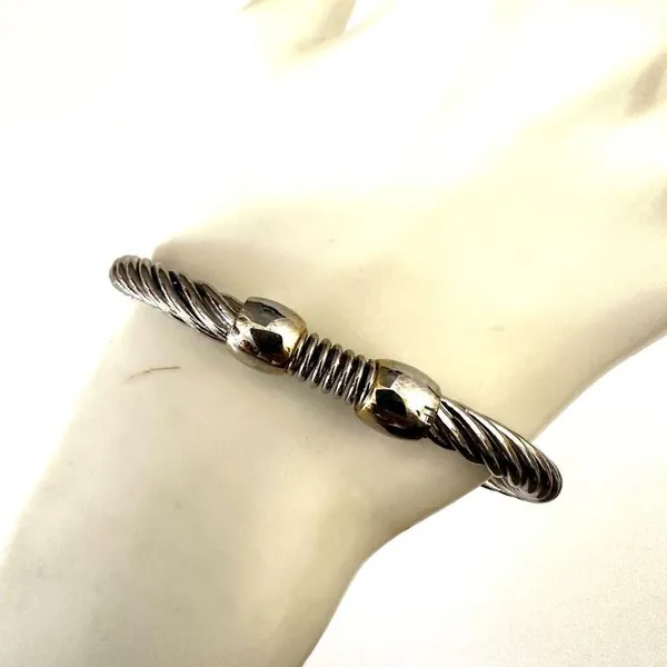 Silver tone bangle bracelet Silver - Image 2