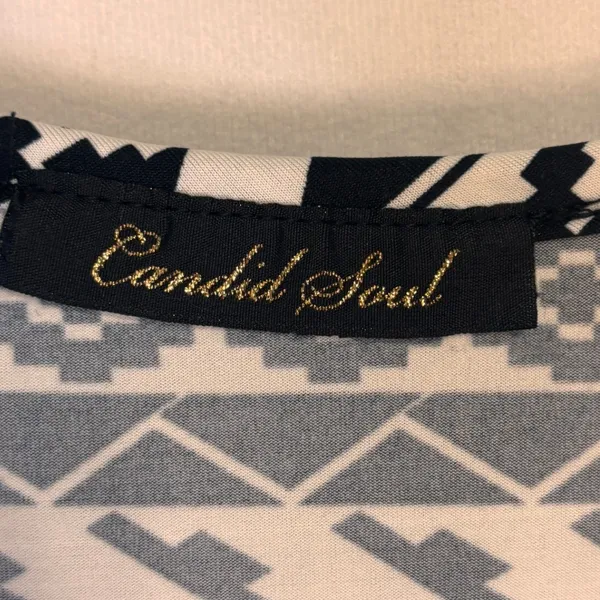 Candid‎ Soul Sleeveless Top Womens M Geometric Tribal Boho Office Southwestern - Image 4