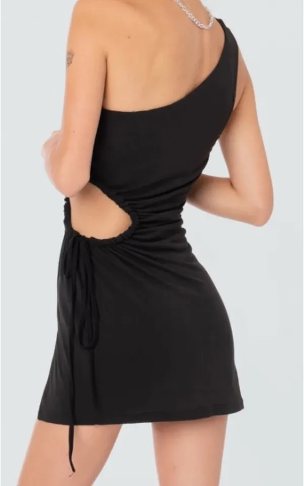 Edikted Black Mini Dress - Image 2