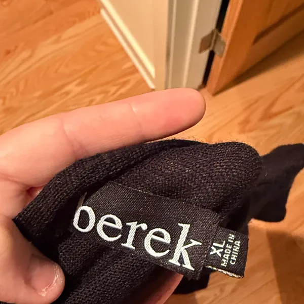 Berek Black Knit Open Cardigan Shawl Garment Size XL - Image 3