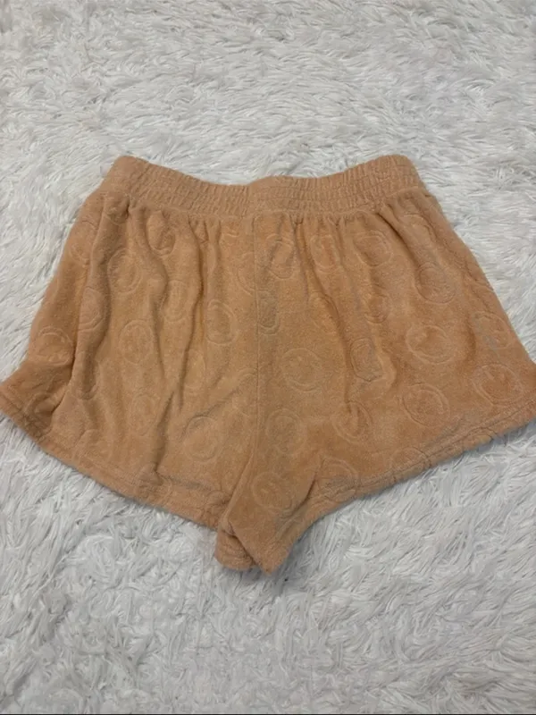 Aerie Cozy Terry Cloth Lounge Shorts in Light Brown - Image 2