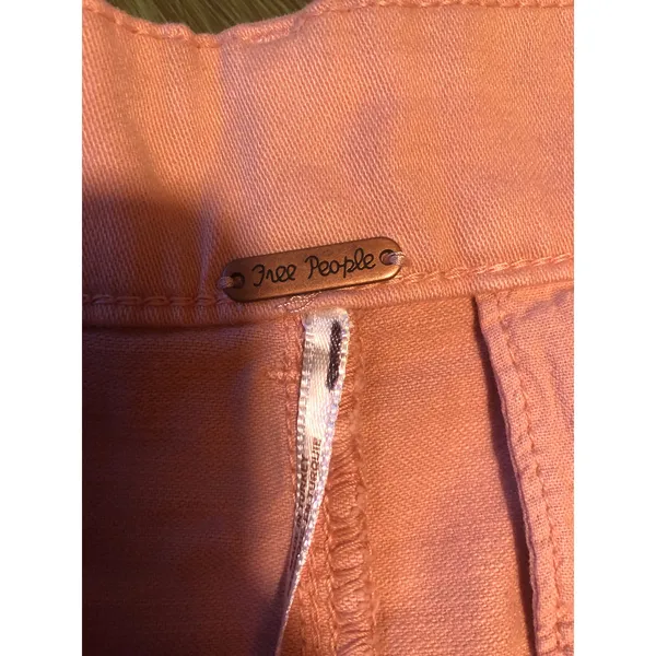 Free People NWOT Women's High Waisted Pink Cotton Blend Shorts Size 10 - Image 3