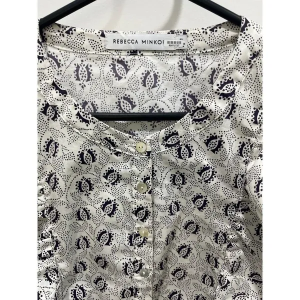 Rebecca Minkoff Women's Lauri Top Sleeveless Ruffle Blouse Sz M - Image 3