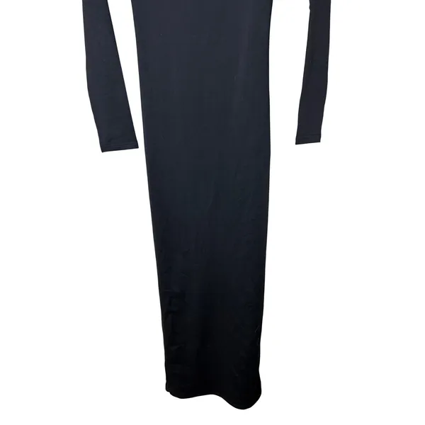 Princess Polly Black Long Sleeve Open Back Twist Maxi Dress‎ US 4 Square Neck - Image 3